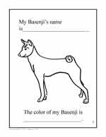 Basenji Coloring Book Page
