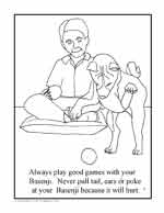 Basenji Coloring Book Page