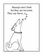 Basenji Coloring Book Page
